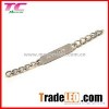 custom logo metal neck label with chain for quality garment