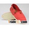 Red Metal buckles Toms original shoes