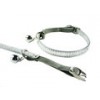 Silver cat collar with bell charm