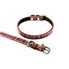 Paillette grid dog collar