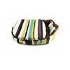 Colorful stripe dog bed with bone shaped toy