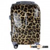 elegant ABS zipper Leopard luggage bag,trolley bag