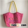 Corful Rings And Sunglasses Embossed With Sequin 600D Polyester Beach Tote