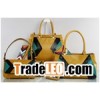 New fashion contrast color genuine leather handbag for women