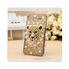 leopard head diamond-encrusted Mobile phone cases