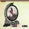 Animal Pattern 100%Silk Double-sided Embroidery Wood Carving