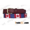 Canada Flag Needlepoint Leather Belts Customized