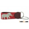 hand-sitched elephant needlepoint key fobs
