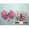 Children's Printed Polyester Ribbon Hair Clips, promotion