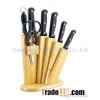 kitchen knife set with wooden stand