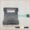 PET remote control membrane panel switch with rim emboss key
