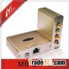 Dual Stereo Audio-Video Extender via cat5e/6 cable