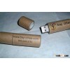 Wood cylindrical USB flash drive