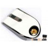 white 2.4GHz wireless mouse With amber decoration gift mouse