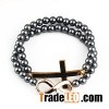 Fashion Alloy Cross And Figure 8 Bicyclic Beads Bracelets