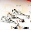 Hot Fashion Alloy Zircon Body Piercing Jewelry - Earrings ,