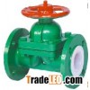 GB syandard weir pattern fluorine plastic lined diaphragm va
