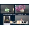 6pieces/pack color flame glass tea light candle wholesale