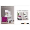modern white color dressing table with stool
