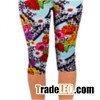 Colorful Calendula Capri Leggings