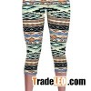 Tribal Geometrical Print Capri Leggings