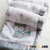 100% polyester plush baby blankets with applique