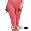 Women Spring Summer Coral Space Dyed Flanging Yoga Power Movement Tight Pants Breathable Qucik-dryin