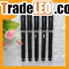 Comfortable soft black barrel plastic gel ink pen with cap