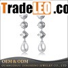 New Design Dangle 18K Platinum Pearl Earrings for Girls