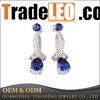 2016 New Design 925 Sterling silver blue sapphire Earrings