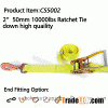 CS5002 2” 50mm 10000lbs Ratchet Tie down high quaility