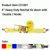 WDCS041001 4” 20000lbs heavy duty ratchet straps