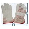 grey cowhide split leather full palm glove