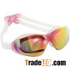 Super Cool Rainbow Mirror Coated Monolithic Lens Swim Goggle
