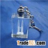 LED Light K9 Rectangle Crystal Keyring With 3D Photo Laser Engraved