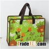 Black Reusable Non-Woven Foldable Zippered Shopping Bag