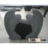 Double Angel Hearts Guitar Children Grave Headstones Monumen