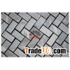 herringbone white shell tile mosaic