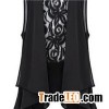 Spring Summer Long Chiffon Vest For Women Black And White Chiffon Vest Top Long Cardigan