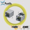 right angle dip female micro usb b type connector 4 pin plug