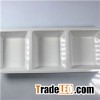 Restaurant Supply Plastic 3 Three Compartment Serving Tray With Divider Food