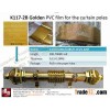 K117-2B Golden PVC film for the curtain poles