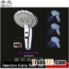 QL-LD002AT-SM led light rain shower head  Temperature displa