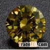 Cubic Zirconia Olive Round