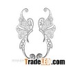 Sterling silver Dancing butterfly clip on earrings