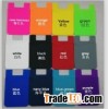 Wholesale silicone card sleeve phone wallet
