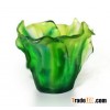 glass crafts- duckweed shaped fruit dish
