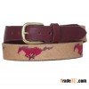 Wild Horse Needlepoint Belt