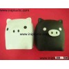 white pig money box black money box