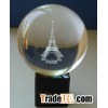 3d laser engraving crystal ball glass sphere for souvenirs